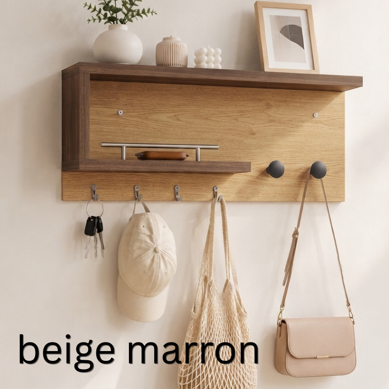 معلاق منظم أغراض خشبي Woody mount wall organizer