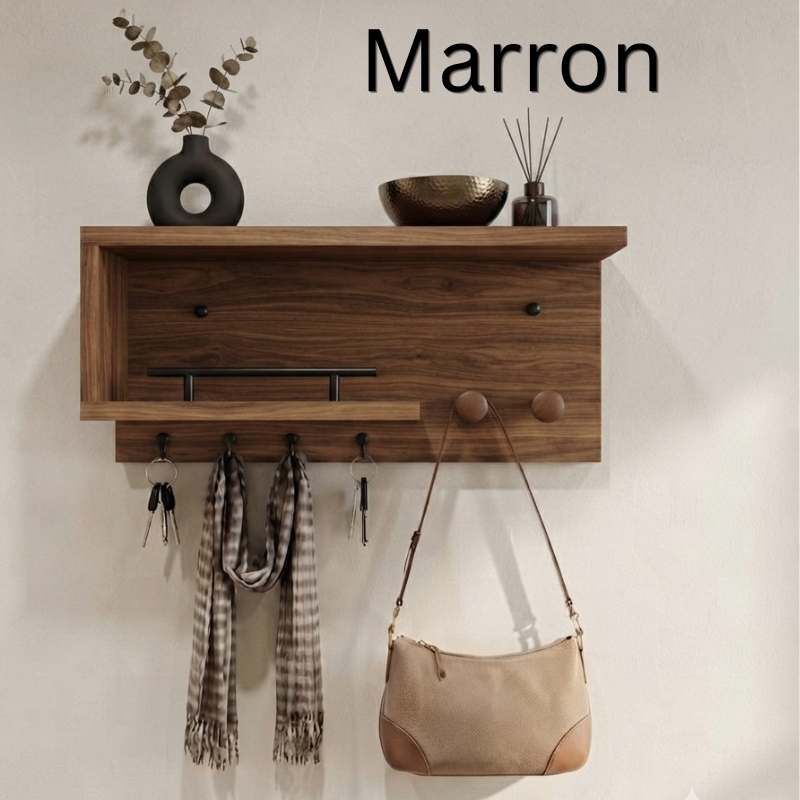 معلاق منظم أغراض خشبي Woody mount wall organizer