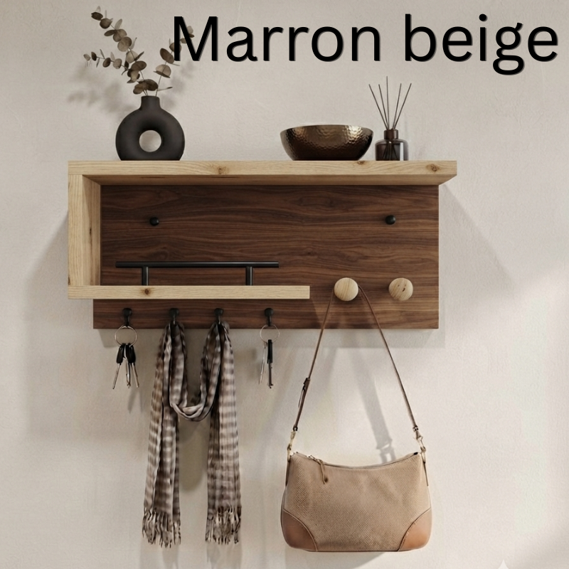 معلاق منظم أغراض خشبي Woody mount wall organizer