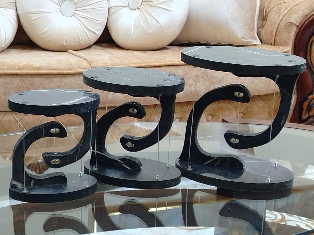 مجموعة 3 قطع الطاولة العائمة Table flotante 3 piéces